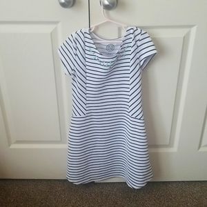 Girls size 12(M) black and white dress with sequins